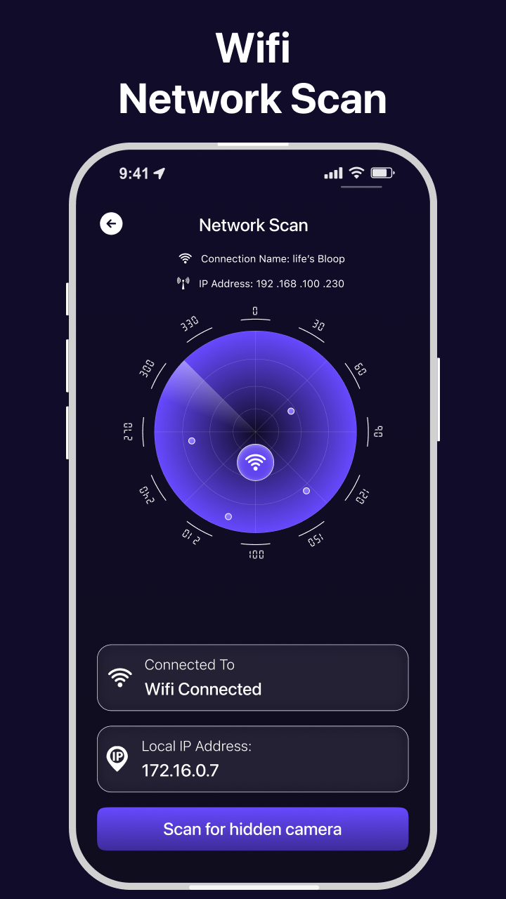 WiFi network scan feature screenshot